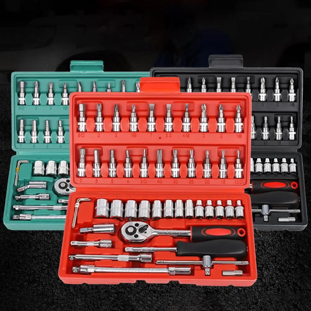 

46 шт., набор инструментов для ремонта автомобиля