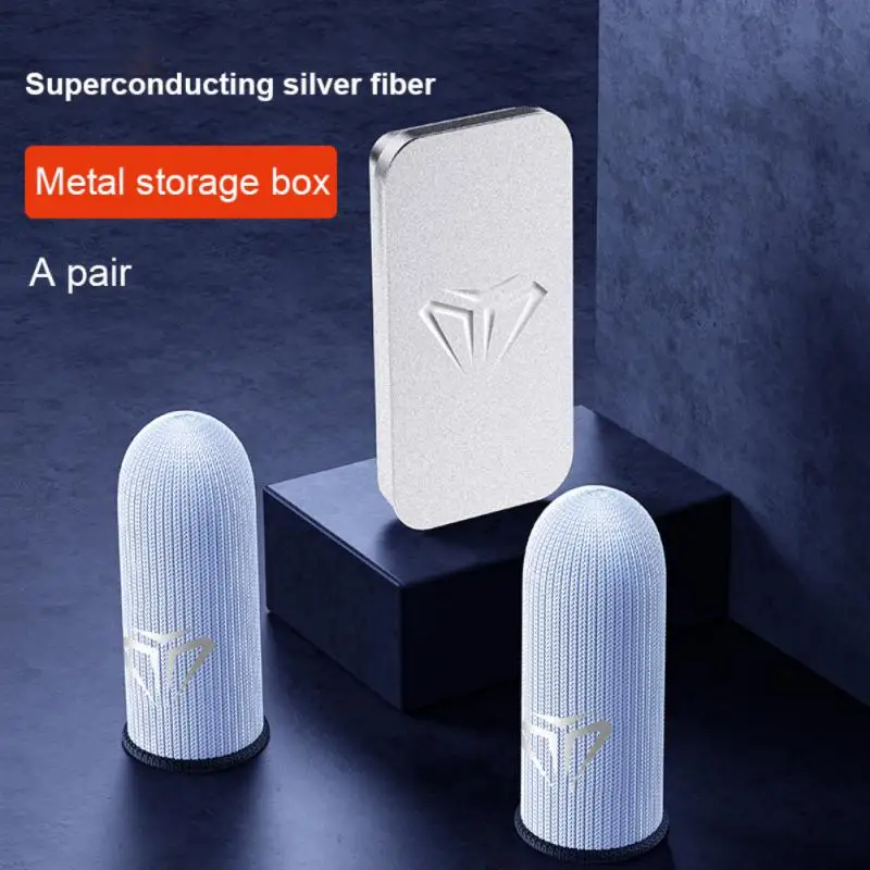 

1pair Finger Sleeve Non-scratch Sensitive Breathable Touch Screen Gaming Finger Sweat Proof For Pubg Mobile Game Gaming