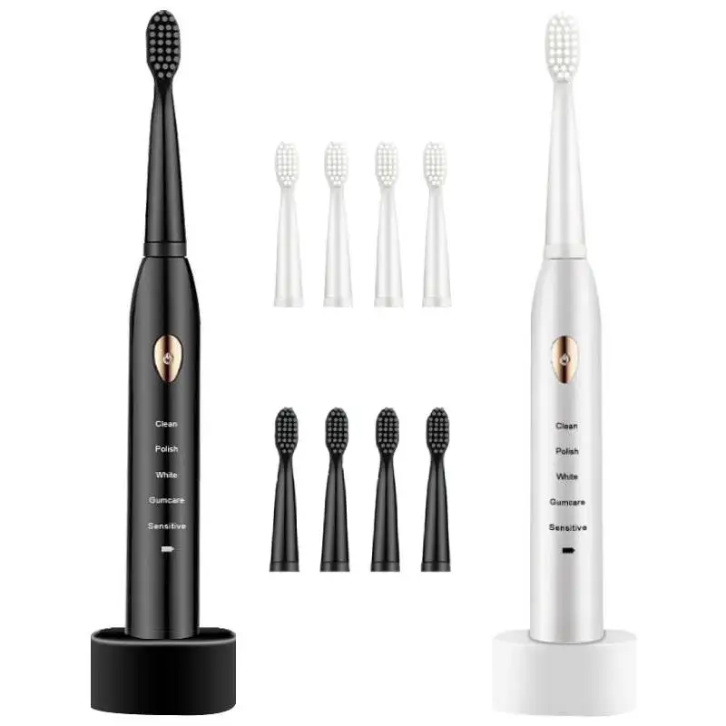

Sonic Electric Toothbrush for Adult Smart Timer Five Modes Whitening Teeth High Frequency Vibrating Wireless Induction Charging