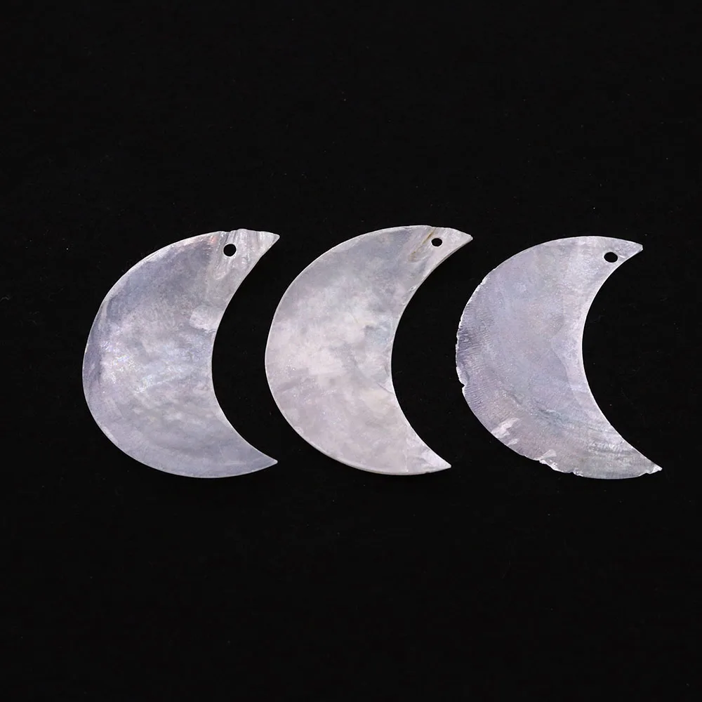 Натуральная подвеска в форме ракушки Луны 22x50 мм элегантная и модная женская