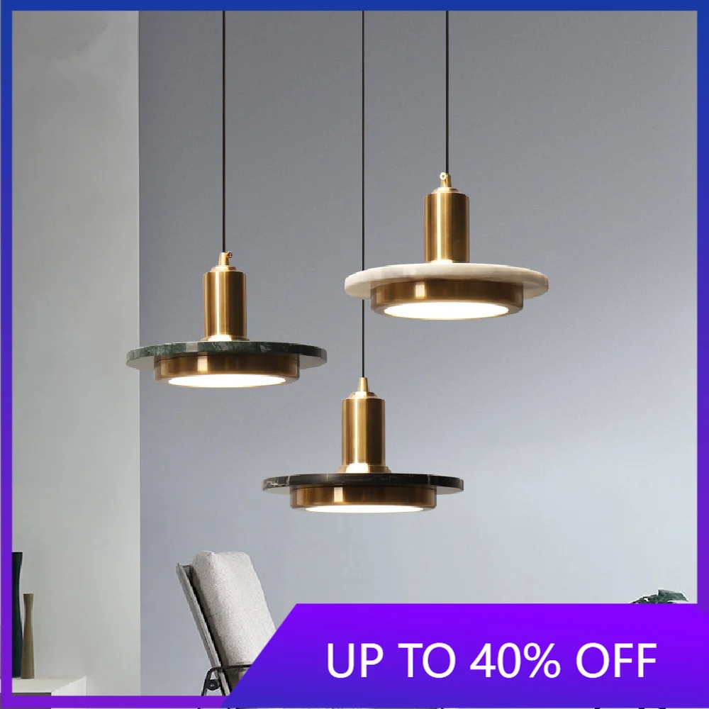 

Modern Marble LED Pendant lights For Dining Room Indoor Home Kitchen Hanging Lamp Luminaire Bar Restaurant Decor Luster Fixtures