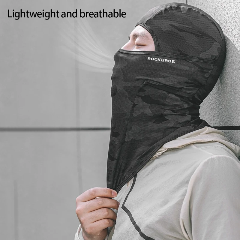 ROCKBROS Балаклава маска для лица с УФ-защитой дышащая полноразмерная мужчин и