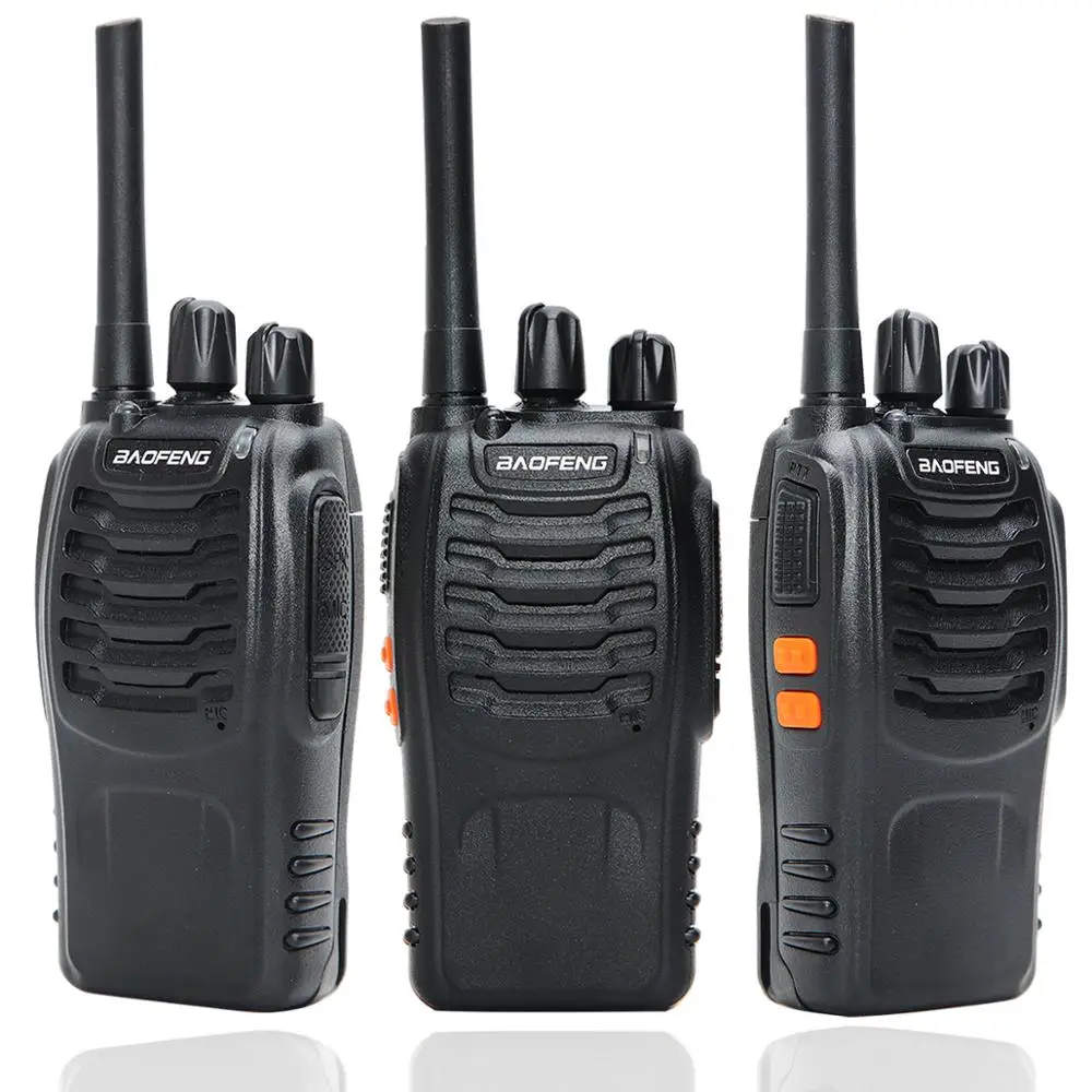 2PCS Baofeng BF-88E PMR 446 Walkie Talkie 0.5 W UHF 446 MHz 16 CH Handheld Ham Two-way Radio with USB Charger for EU User