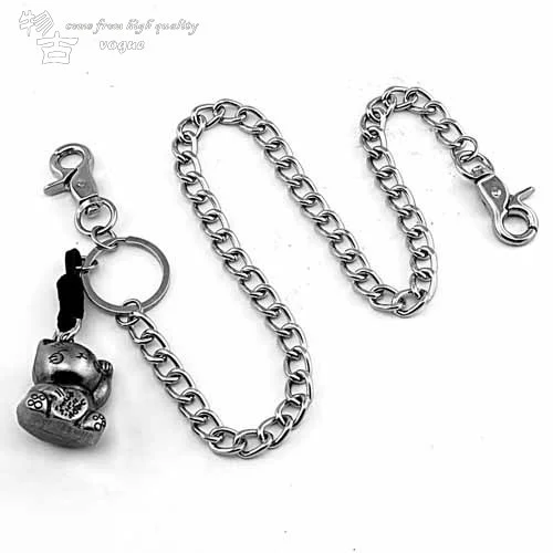 

Zhaocai Cat Pendant metal punk pants chain Japan and South Korea fashion waist chain rock fashion young men long key chain