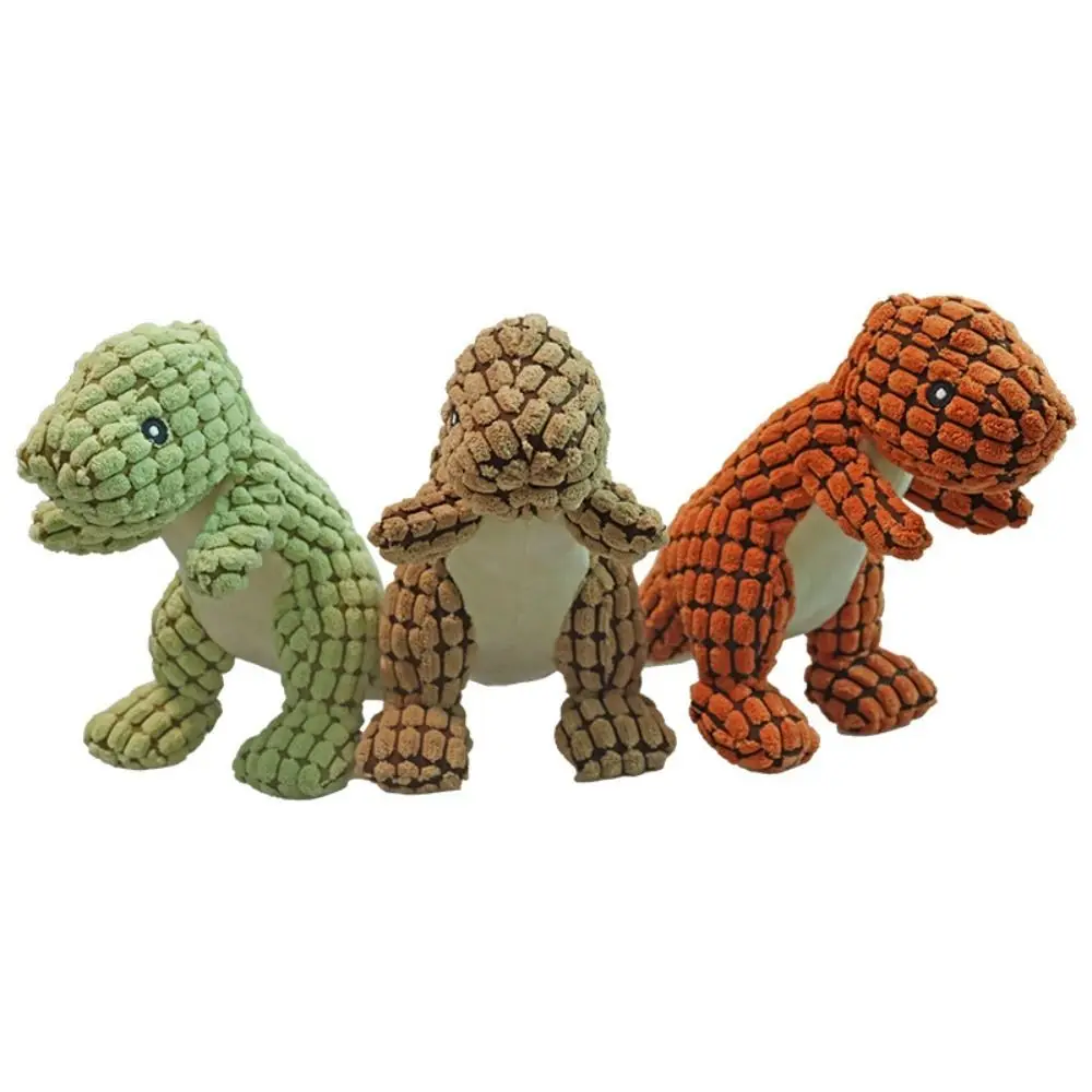 

Puppy Supplies Interactive Dog Toys Dinosaur Toys Squeaky Plush Stuffing Dogs Chew Bite-resistant Cleaning Teeth