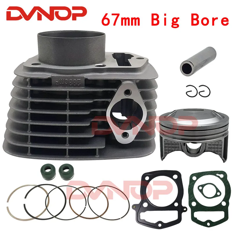 Комплект для ремонта поршневой прокладки мотоциклетного цилиндра 67 мм для LONCIN RE250 CRF230 GP250 CB250 GTY TGR CQR KAYO ESB 250 внедорожный велосипед QUAD