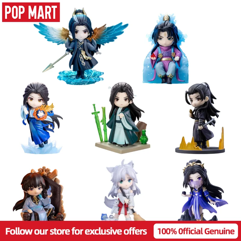 Фото Новая оригинальная коллекционная фигурка POPMART GONG Mortal Cultivation Legend Blind Box: персонаж Хань Ли, аниме-украшение для рабочего стола №1