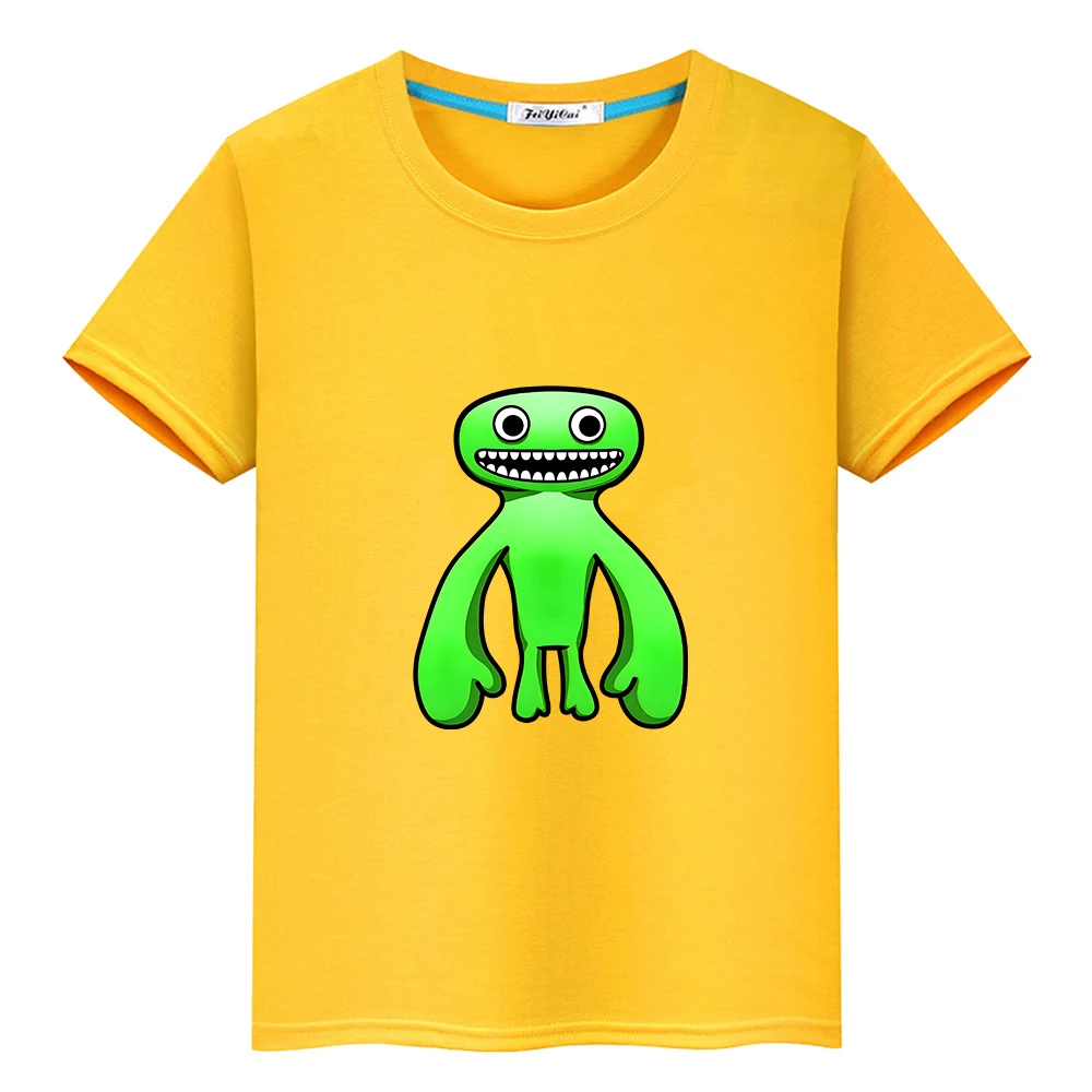 

Garten of Banban Jumbo Josh T-shirt Hot Game Cartoon Children Summer Tee-shirt 100% Cotton High Quality Tshirts Boys and Girls
