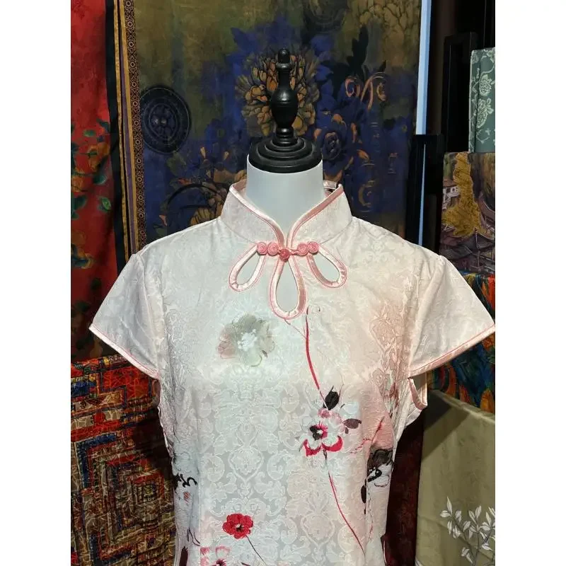 Китайское платье премиум-класса новинка 2024 утягивающее Meihua с тушью для молодой