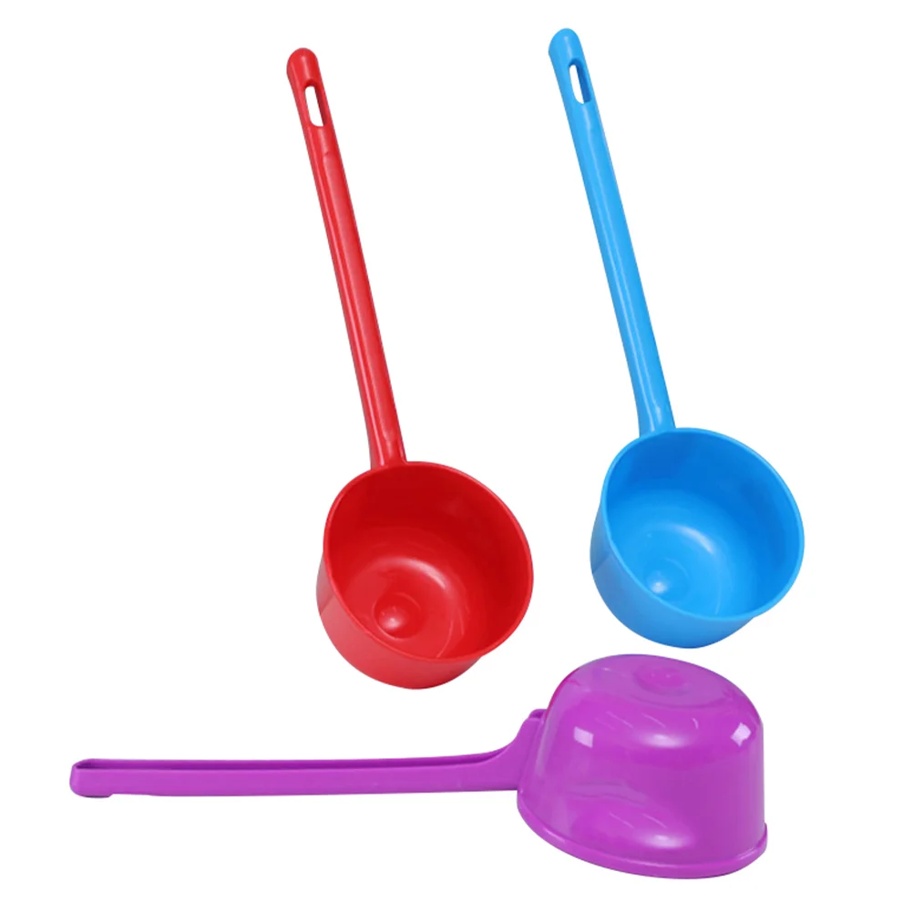 

Ladle Water Scoop Bath Handle Long Plastic Dipper Spoon Kitchen Hair Cup Shampoo Washing Rinse Spoons Silicone Bathing Bathroom