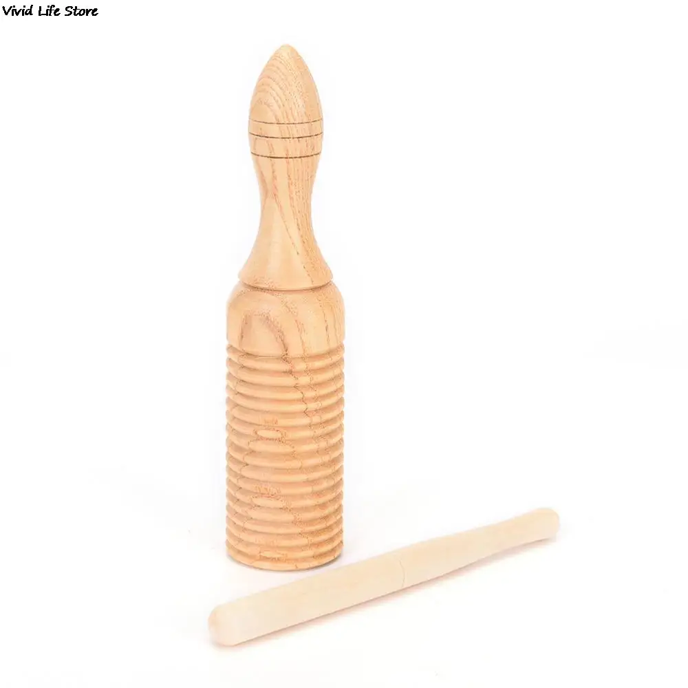 

2Pcs/set Sound Tube Wooden Crow Sounder Musical Toy Percussion Instrument Toy Musical Instrument