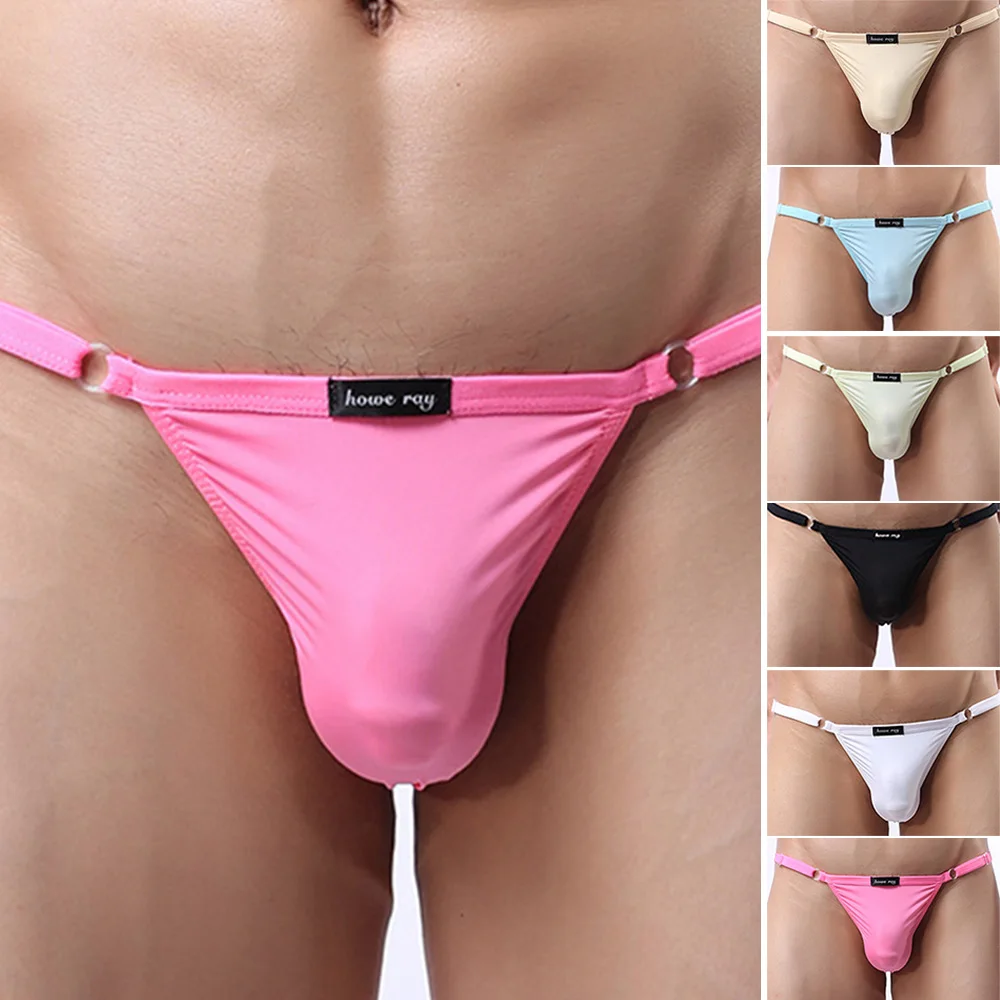 

Men's Underwear Briefs Hip Lifting Solid Color Youth Ice Silk Ultra Thin Transparent Low Waist Breathable Sexy Men's Panties