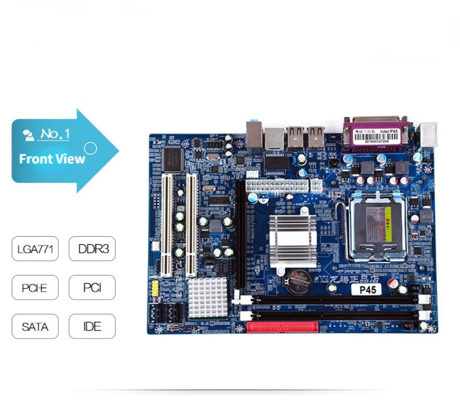 Материнская плата P45 чипсет Intel ICH6 LGA 711 PCI-E 3 0 SATA II поддержка памяти DDR3 Xeon E5345/E5420