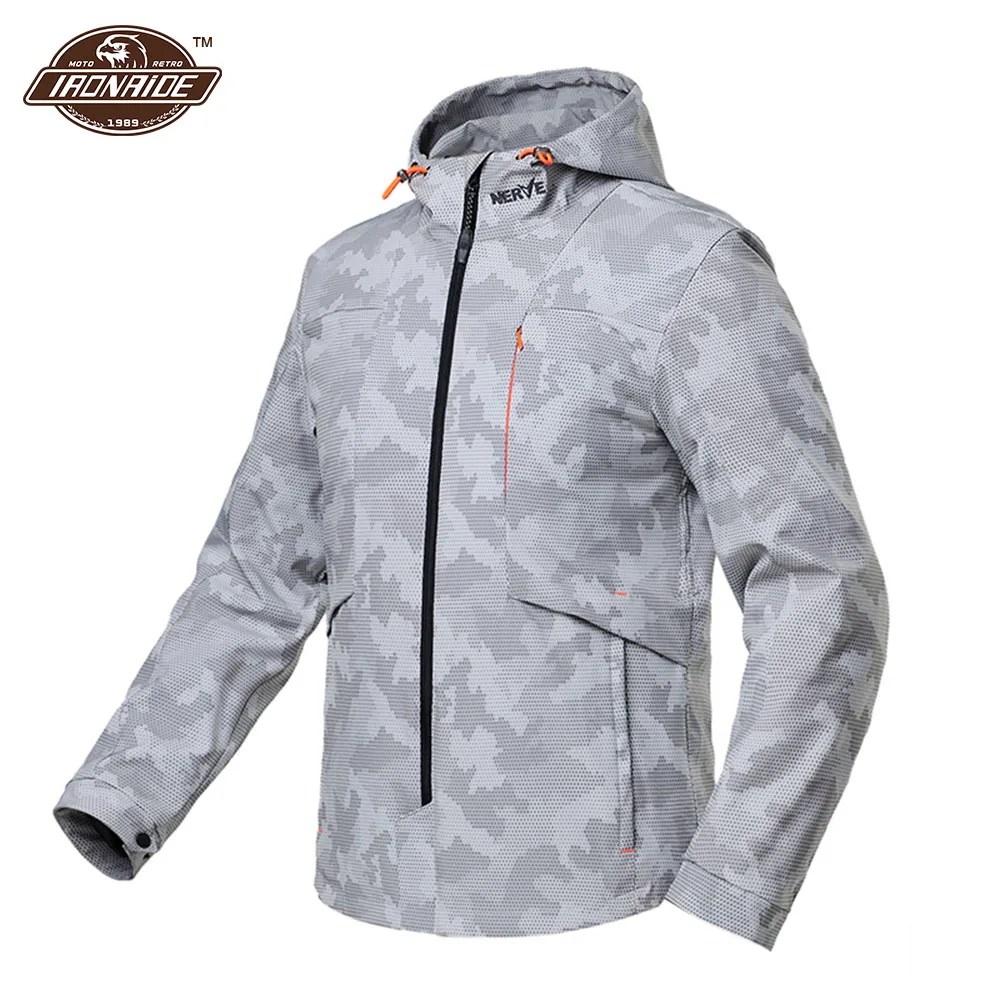 

Removable Protective Pad Motocross Jacket Men Breathable Anti-drop Motorcycle Jacket Reflective Windproof Jaqueta Motociclista