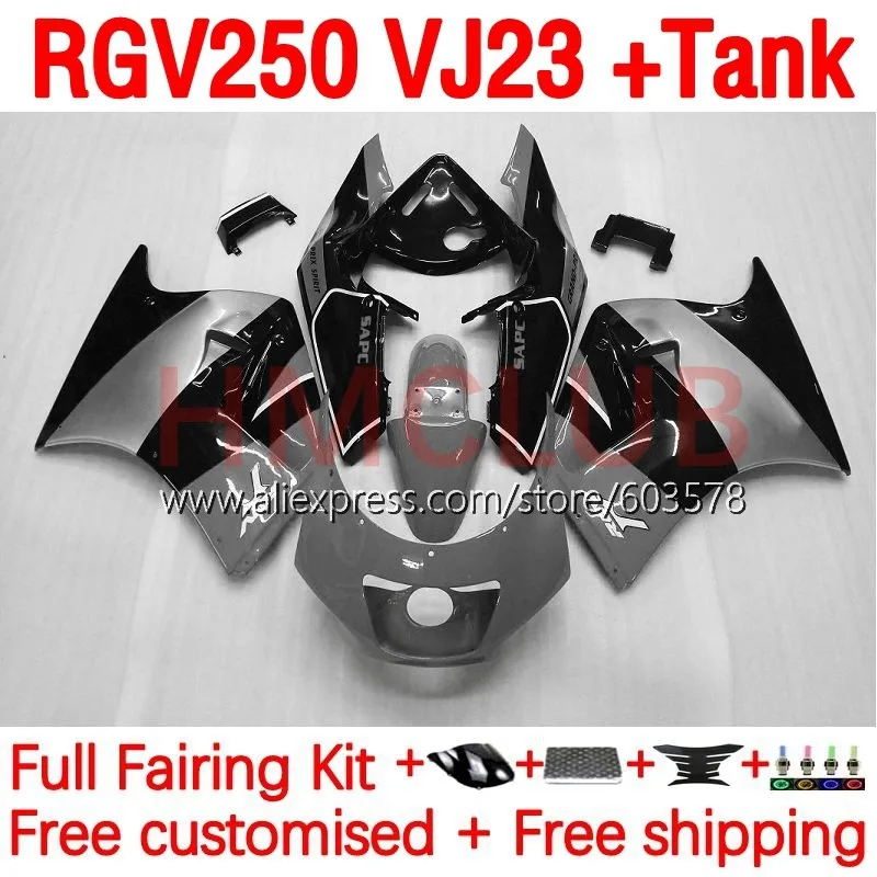 

Корпус + емкость для SUZUKI RGVT-250 VJ 23 RGVT250 RGVT RGV 250 RGV-250 RGV250 97 98 SAPC VJ23 1997 1998 обтекатель 184No.159 глянцевый серый