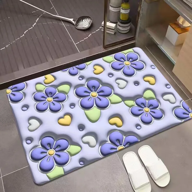 

3D Door Mat Stereoscopic Illusion Entrance Carpet Interesting Quick Absorbent Water Doormat Non-slip Living Room Decor Rug