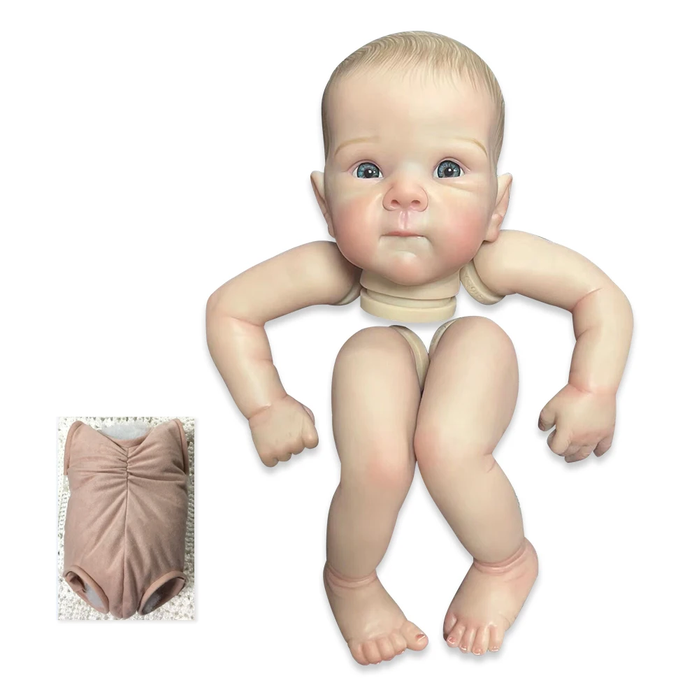 

NPK 18inches Already Painted Bebe Bettie Doll Kits Reborn Doll Unassembly DIY Reborn Doll Kit Gift for Children