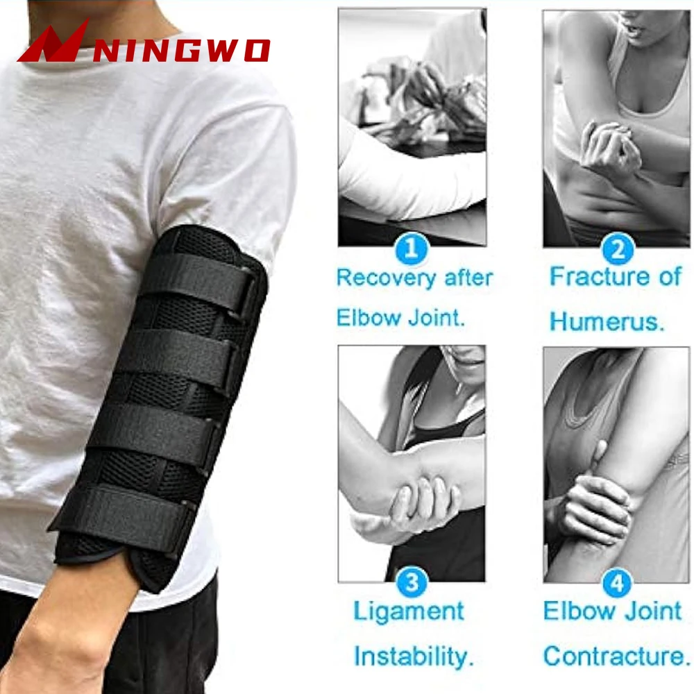 

Elbow Brace Splint Immobilizer Stabilizer for Cubital Tunnel Syndrome,Adjustable Elbow Nighttime Support, Keep Arm Straight