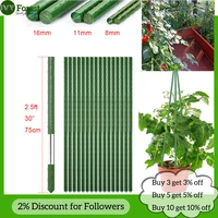 30%e2%80%9d75cm length plant stakes gardening pillar plastic coated steel pipe climbing flower support%ef%bc%8call for country house and garden