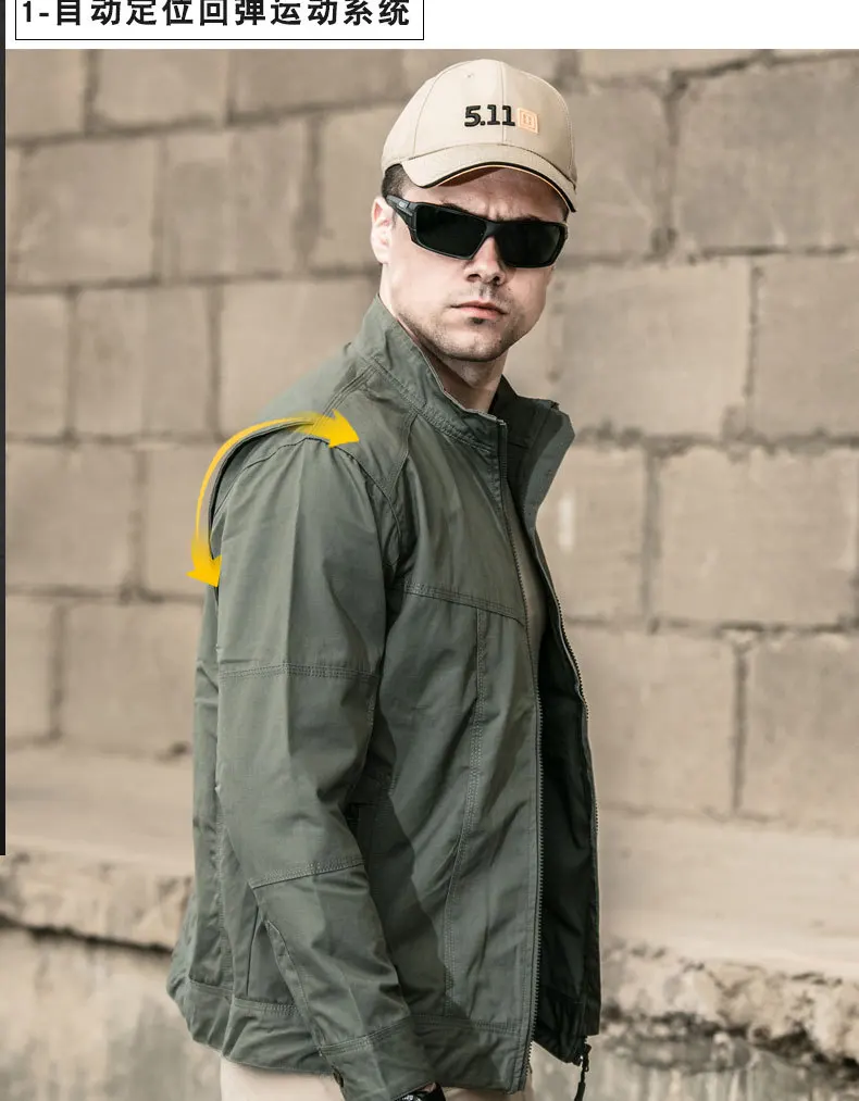 Spring Autumn Men's Mountaineering Windproof Jacket Outdoor Camping Multi-pocket Jacket Camouflage Tactical Training Jacket