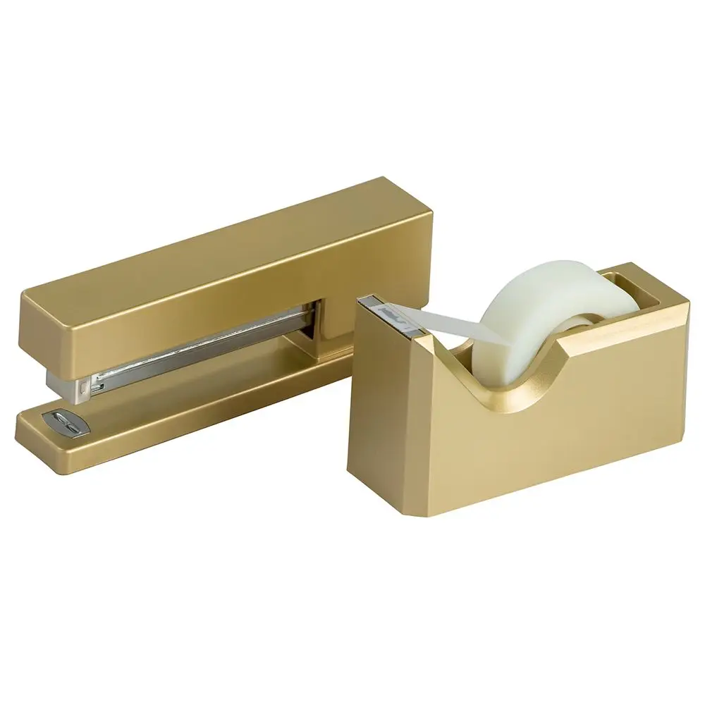 

Office & Desk Set, Gold, 2/Pack - 1 Stapler & 1 Tape Dispenser