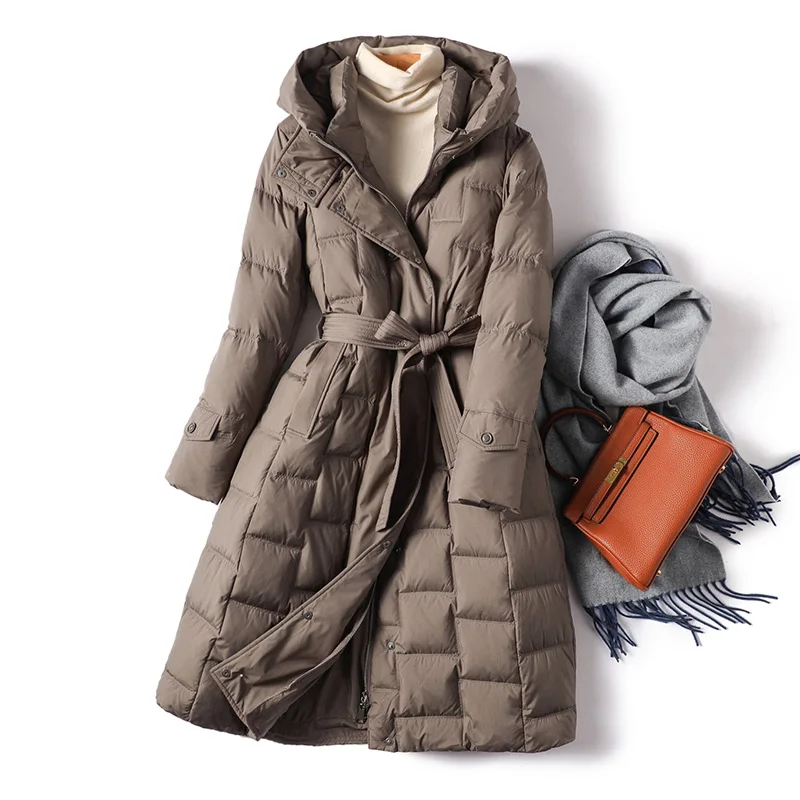 High Quality Winter Jacket Women  Casacos De Inverno Feminino  90%  White Duck Down  Long  Luxury  Abrigos Mujer  Coat