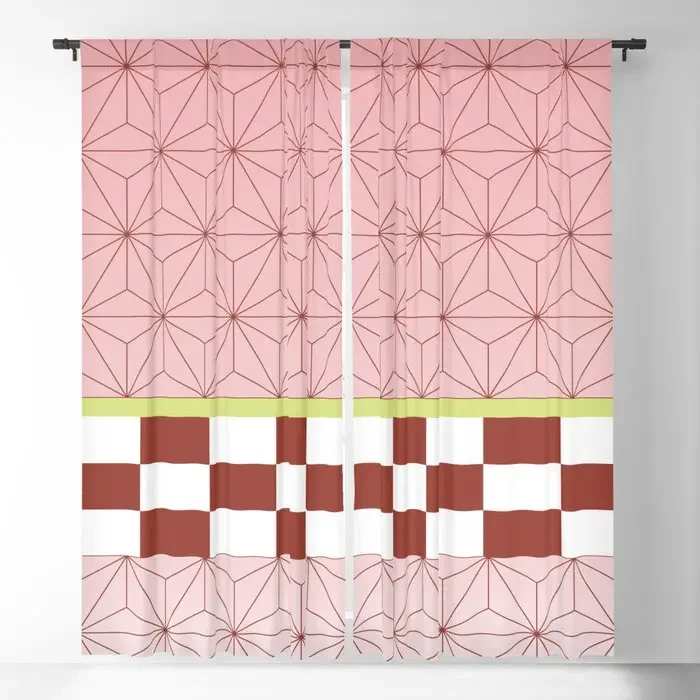 Чертежные шторы с узором Nezuko оконные 3D принтом для спальни гостиной декор