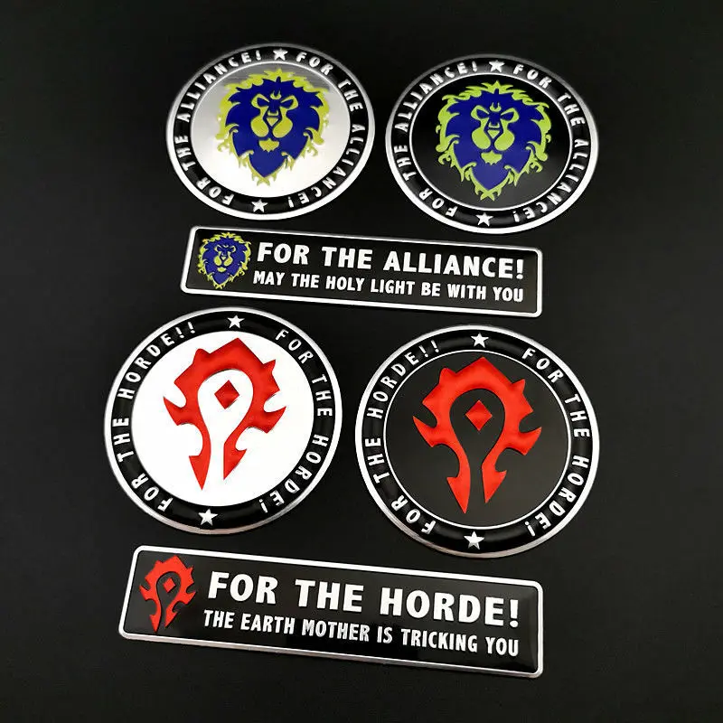 

Metal car sticker World of Warcraft wow tribal alliance modified decorative sticker body tail mark scratch block sticker