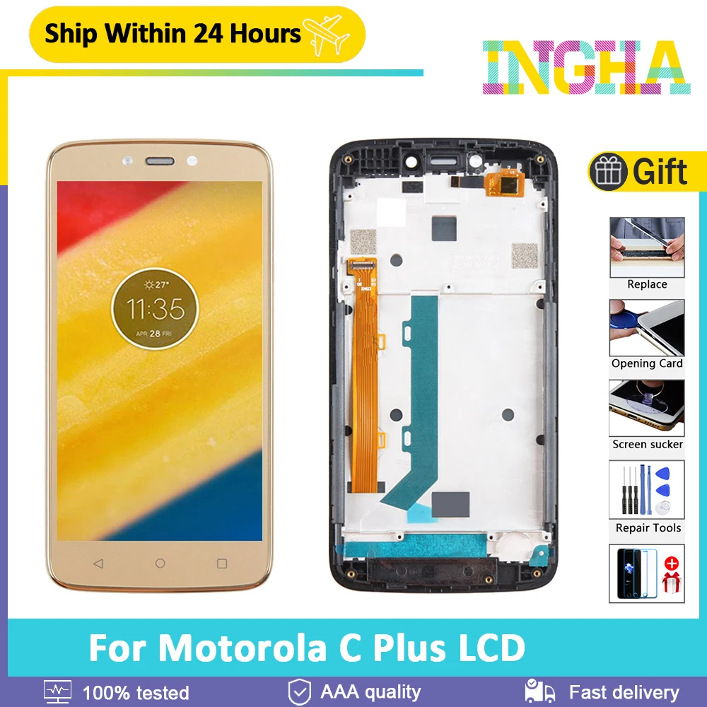 5 0 &quotОригинальный ЖК-дисплей для Motorola Moto C Plus сенсорный экран дигитайзер с рамкой