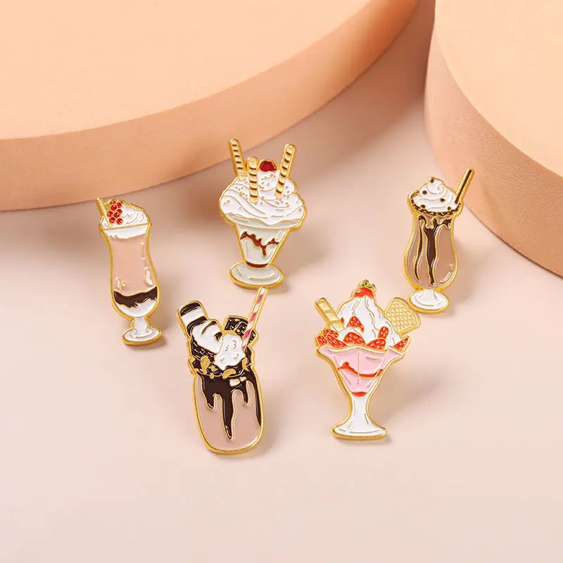 

Refreshing Drink Series Brooch Pin Insignia Chest Badges Decor Clothing Lightweight Jewelry Accessories