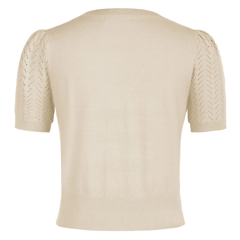 Женский вязаный кардиган GRACE KARIN летняя дышащая блузка с коротким рукавом и