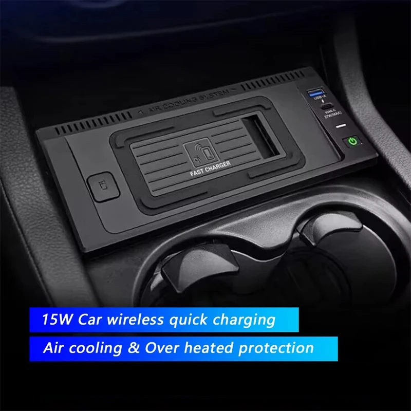 Автомобильное беспроводное зарядное устройство QI для Mercedes Benz GL ML GLS GLE W166 C292 X166