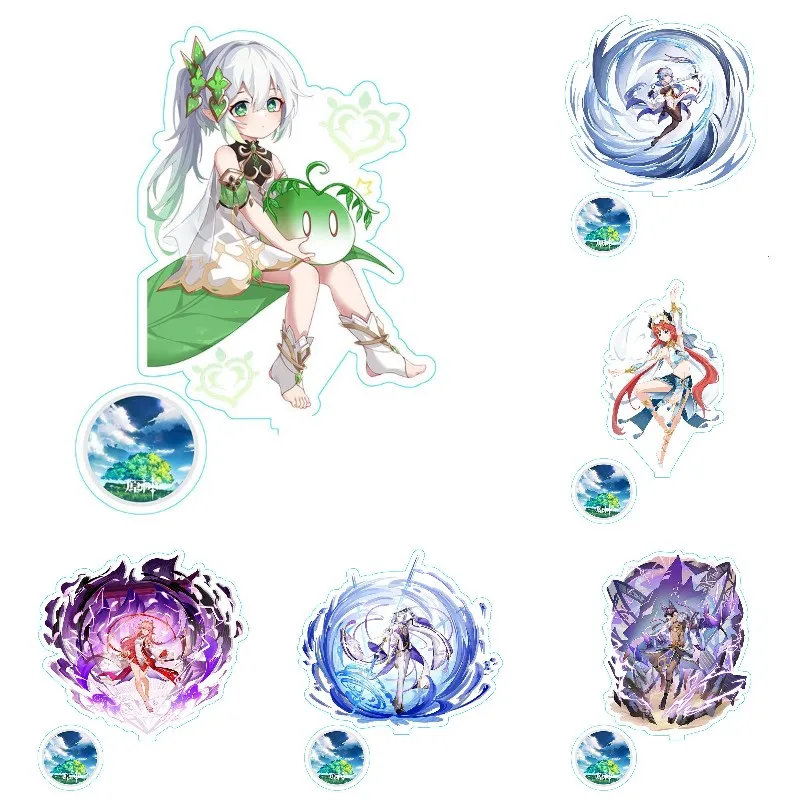 

Hot Anime Genshin Impact Yae Miko Cosplay Acrylic Figure Nahida Ganyu Stand Model Plate Toy Desk Decor Prop Fans Collection Gift