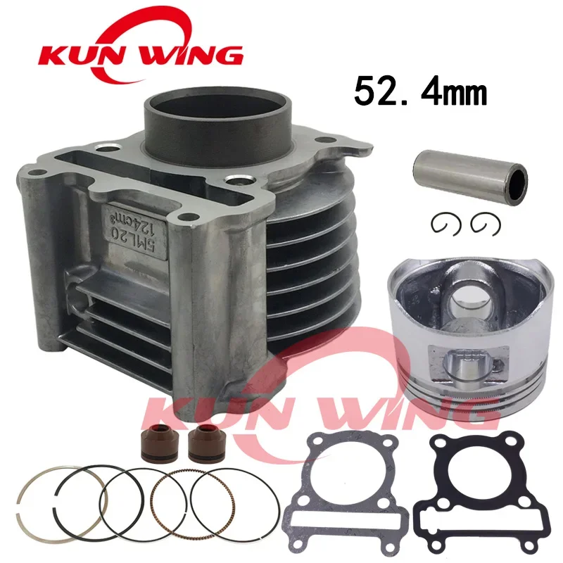 Фото Комплект поршневых колец цилиндра 52,4 мм для Yamaha ZUMA125 YW125 BWS125 Nxc Cygnus X 125 Запчасти для двигателя мотоцикла №1