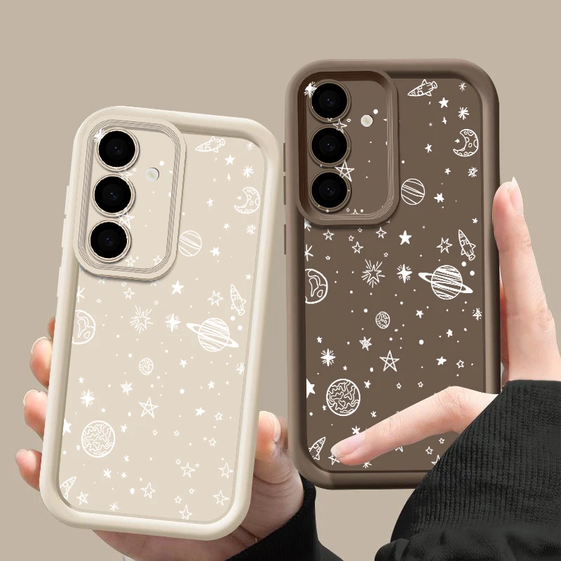 Фото Чехол с узором «Планета» для Samsung Galaxy A18 A57 A37 A27 A56 A16 A17 A55 A54 A26 A36 S26 S25 S24 S23 S22 Ultra S26 FE №3
