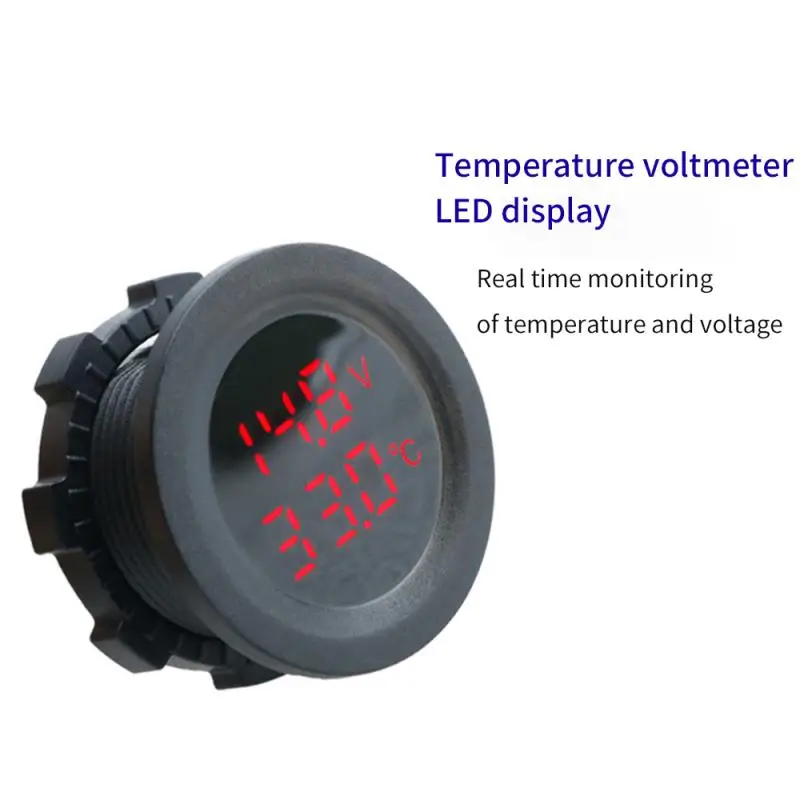 

DC 12V-24V Digital Panel Voltmeter Led Display Electric Voltage Meter Volt Tester Waterproof For Car Motorcycle Boat