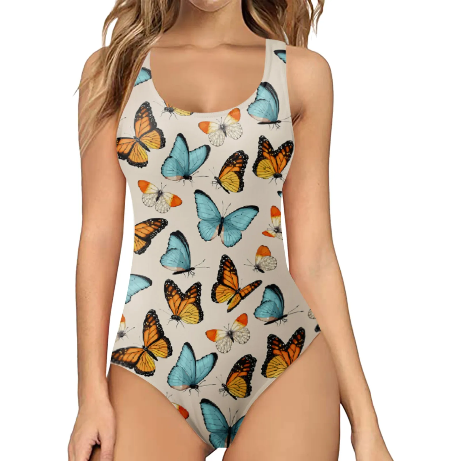 

Женский облегающий корректирующий комбинезон без рукавов, спортивный бандажный пляжный купальник для женщин, монокини