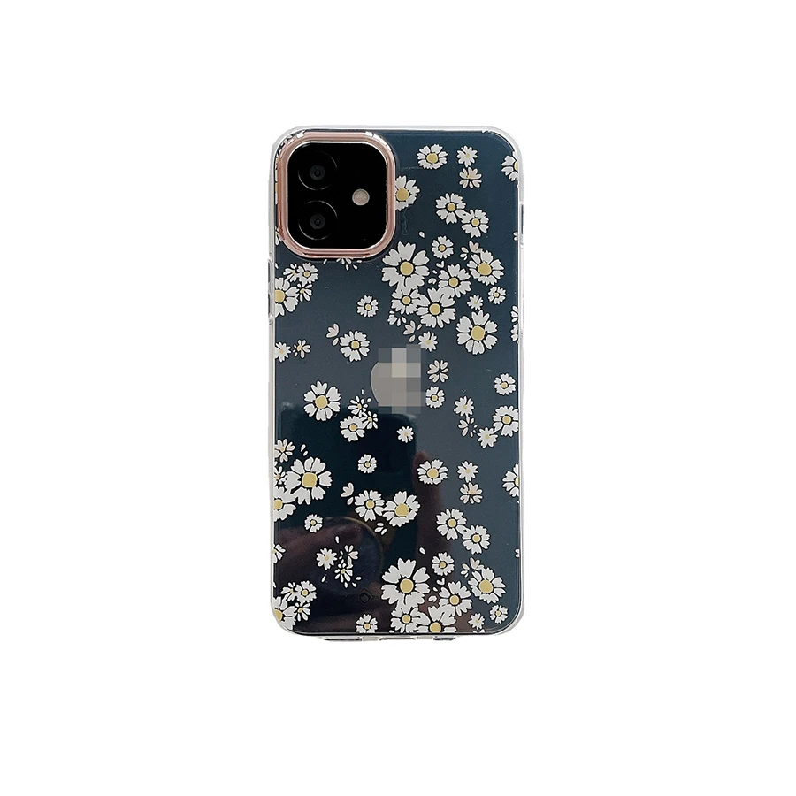 

Double-Sided Laminated Floral Transparent Hard Phone Case For Iphone 13 12 14 11 Pro Max X Xr Xs Max 7 8 Plus Se 2020 Fundas