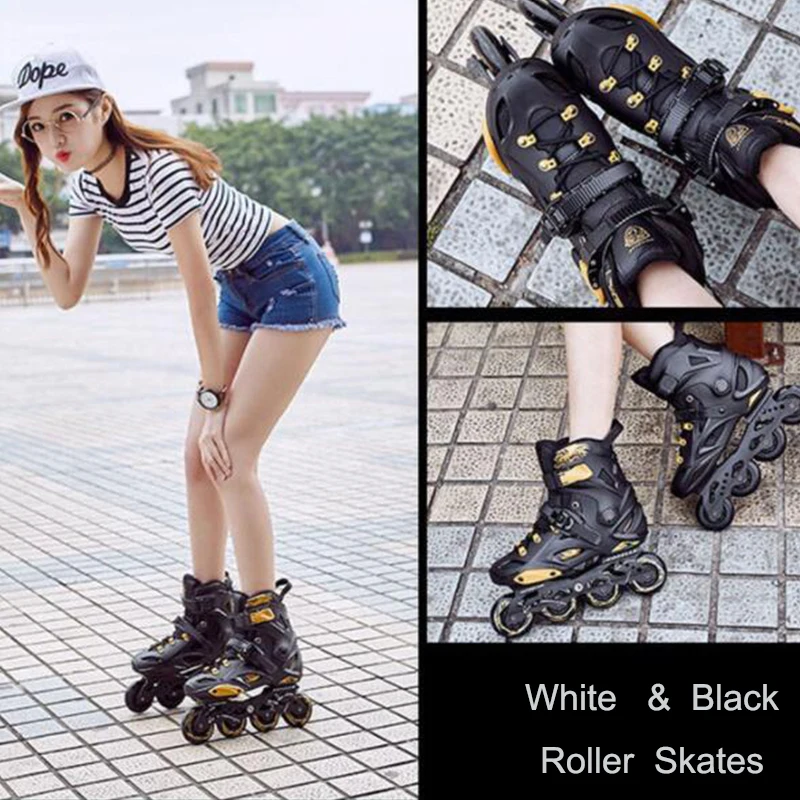 

Взрослые роликовые коньки, роликовые коньки, красивые роликовые коньки, светящиеся роликовые коньки для начинающих, мужчин и женщин, слаломные коньки