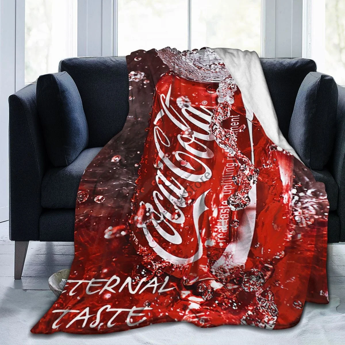 

Coca Art Cola Cool cokeS Throw Blanket Fuzzy Warm Throws for Winter Bedding 3D Printing Soft Micro Fleece Blanket