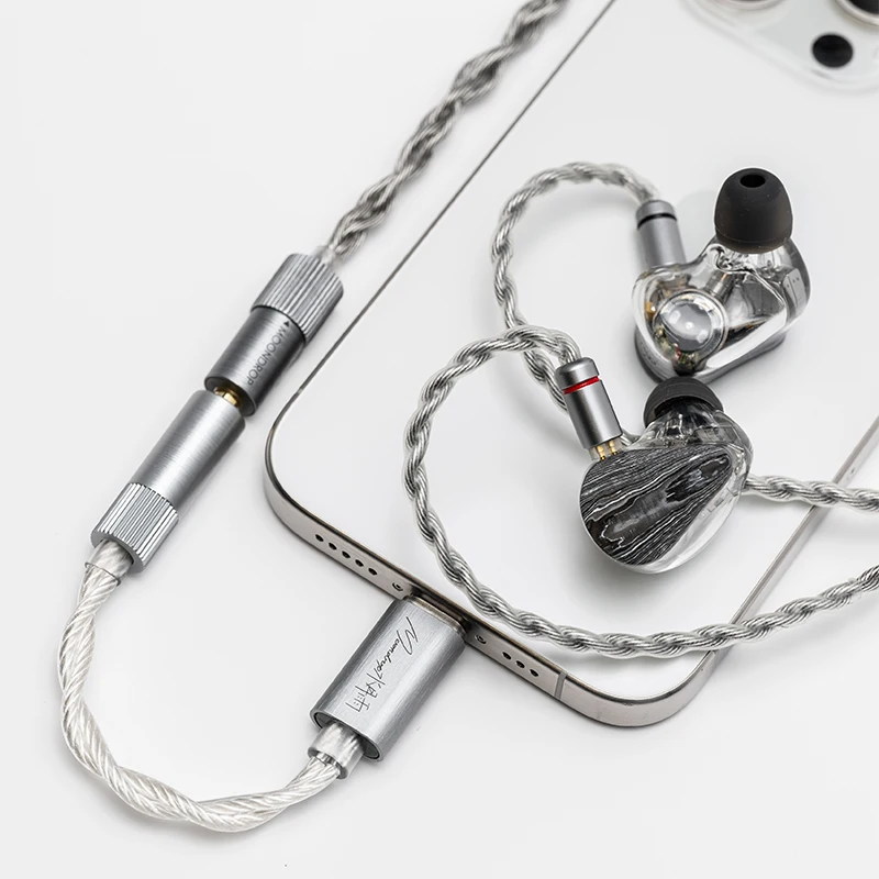 Фото MOONDROP ECHO-A Высокое разрешение 3,5 мм односторонний портативный ЦАП/усилитель USB-C декодерный усилитель №5