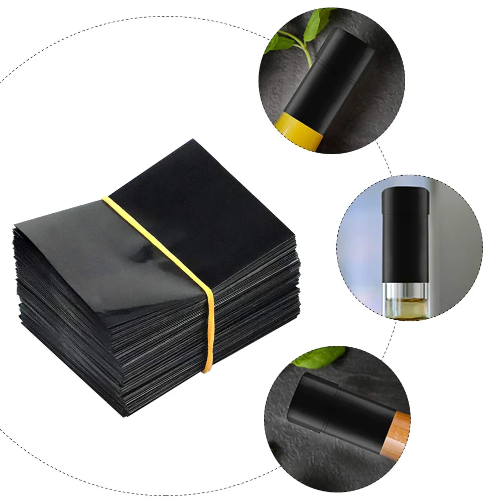 100 шт. черная термоусадочная лента для бутылок с жидкостью термокапсулы