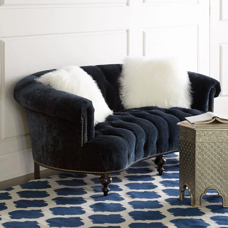 

Неоклассический трехместный диван, ткань в европейском стиле изогнутый двухместный диван