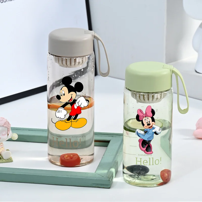 650 мл Disney Микки Маус простая пластиковая прозрачная чашка для спорта на открытом