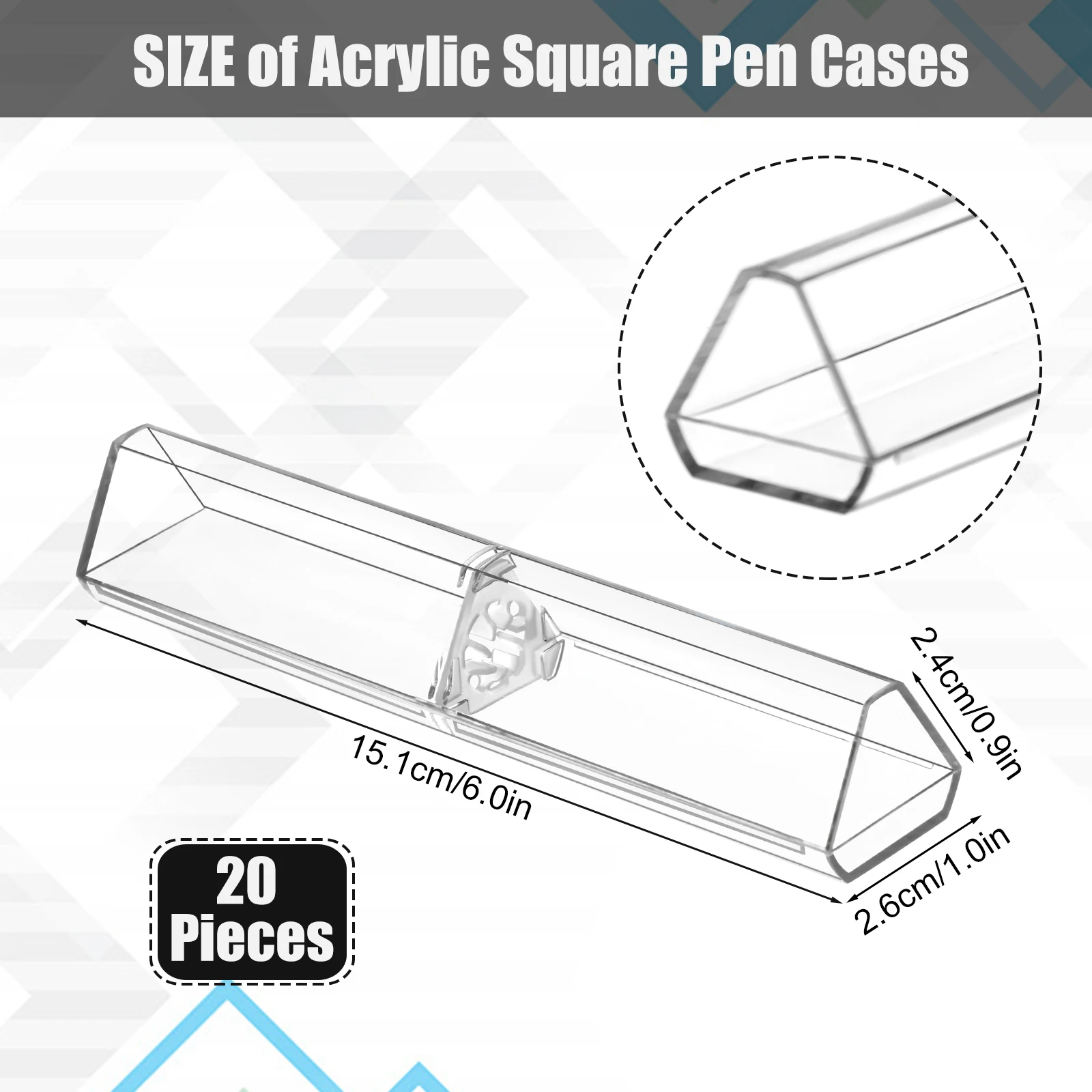 

Acrylic Clear Ballpoint Pen Gift Box Pencil Boxes Empty Bulk Case Collection Set