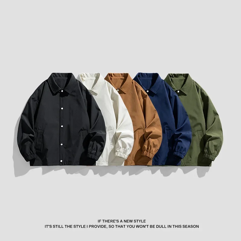 Новинка осени 2023 модная повседневная куртка с лацканами Мужская одежда из двух