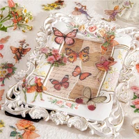 45pieces stickers scrapbook elf girl fairy tale butterfly retro flower fairy diary creative hand account scrapbook decorative