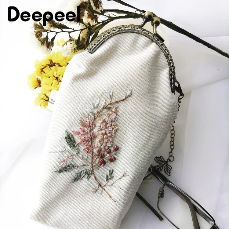 5/10pcs Deepeel 8.5cm Metal Purse Frame Handle Embossed Kiss Clasps Bag Handles Hardware DIY Sewing Brackets Luggage Accessory