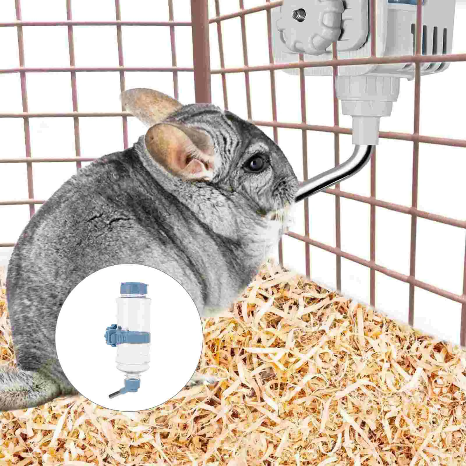 

Water Bottle Feeder Rabbit Pet Dispenser Hamster Hanging Fountainchinchilla Bunnydrinking Guinea Cage Drip Animal Noautomatic