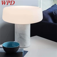 wpd nordic table light modern luxury vintage marble desk lamp led for home bedroom bedside living room decor